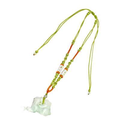 Mens Lion Pendant necklace with jade pendant for unisex a grounding and stylish gift for Father's Day or Anniversary gift