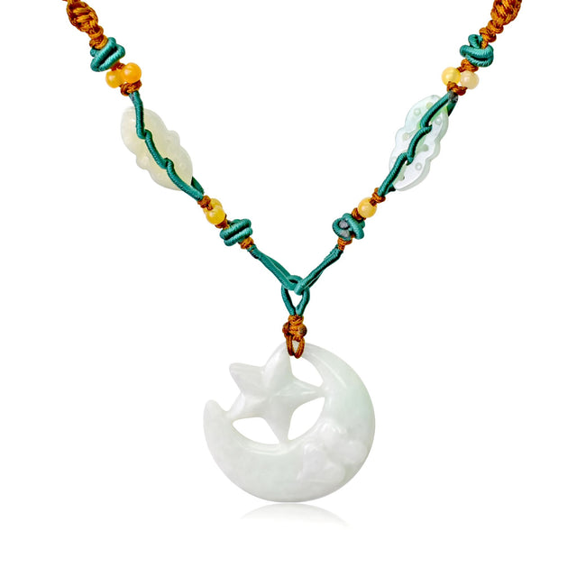 Moon and Stars Jewelry Thoughtful Gift for Birthdays Let the Stars Guide and Jade Protect