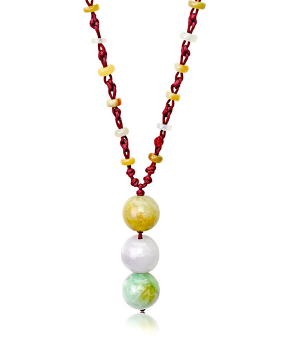 Multi Color Jade Necklace a Colorful Uplifting Gemstone Jewelry for Valentine’s Day Gift Full of Love and Joy