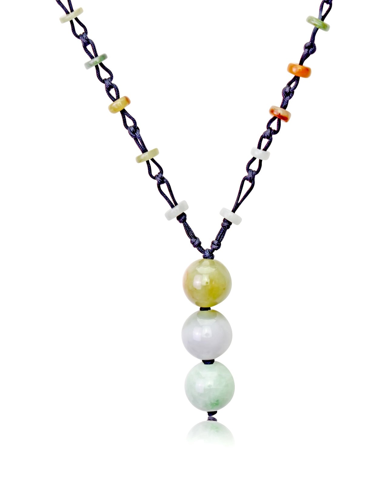 Multi color jade bead necklace a colorful, uplifting gemstone jewelry for Mother's Day gift