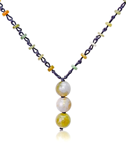 Multi color jade bead necklace a thoughtful birthday gift to wish  success, and happiness