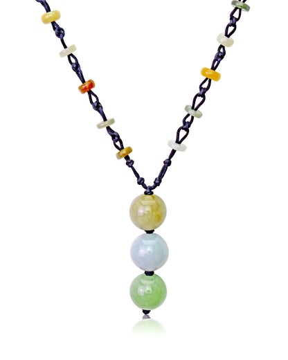 Multi color jade necklace for women a thoughtful birthday gift for love and heartfelt connection