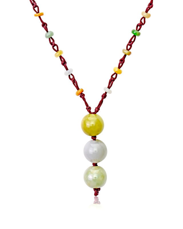 Multi color jade necklace for women perfect for Valentine's Day or anniversary gift