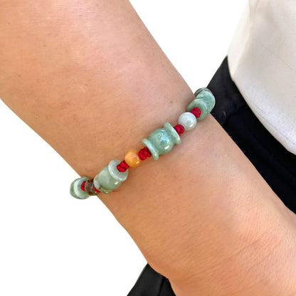 Natural Jade Bracelet Bamboo for Mom or Dad Mother’s Day or Father's Day Gifts