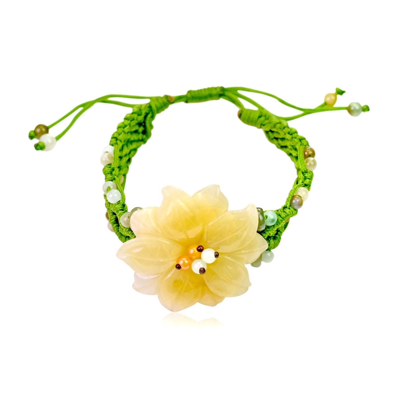 Nature-inspired anemone in water jade bracelet a perfect Valentine’s Day gift for peace and emotional clarity