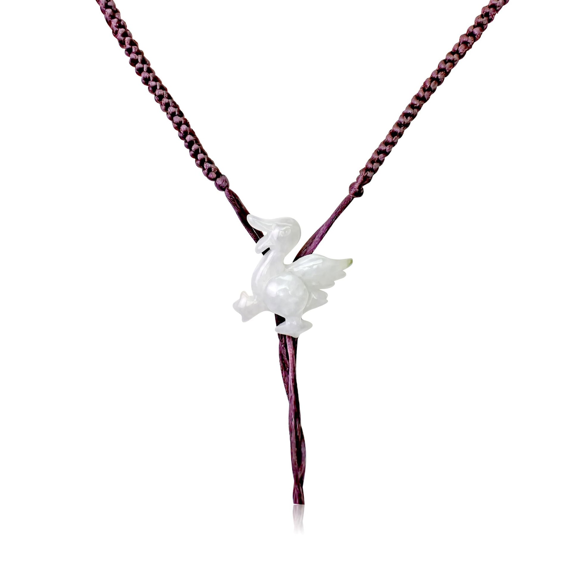 Necklace with Bird Charm Thoughtful Birthday Gift Jade Empowers While the Bird Symbolizes Hope and New Beginnings