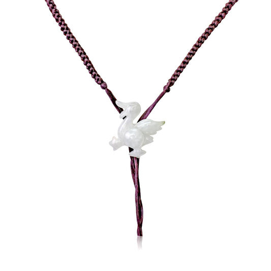 Necklace with Bird Charm Thoughtful Birthday Gift Jade Empowers While the Bird Symbolizes Hope and New Beginnings