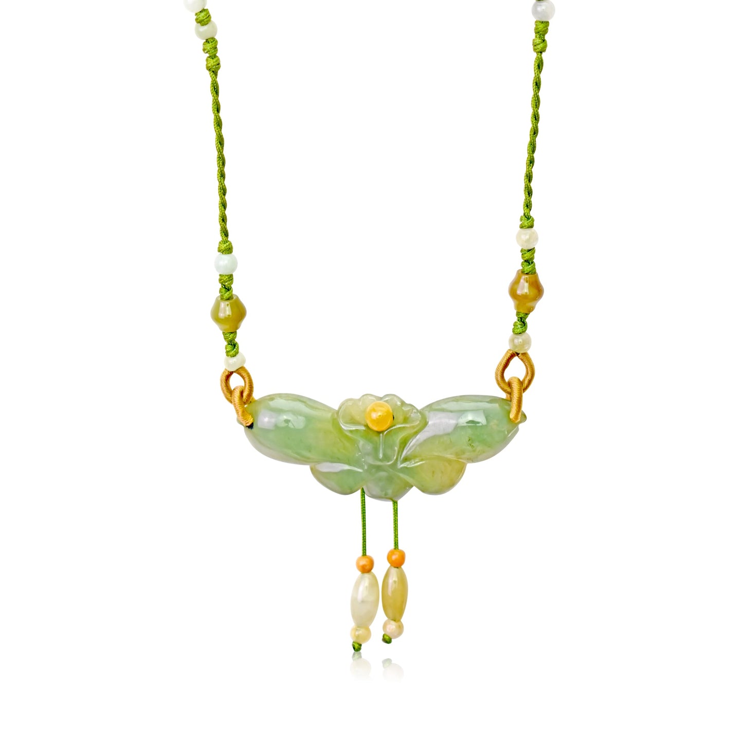 Orchid Butterfly Necklace Full Of Grace for Her Floral Orchid Pendant for Mother's Day 