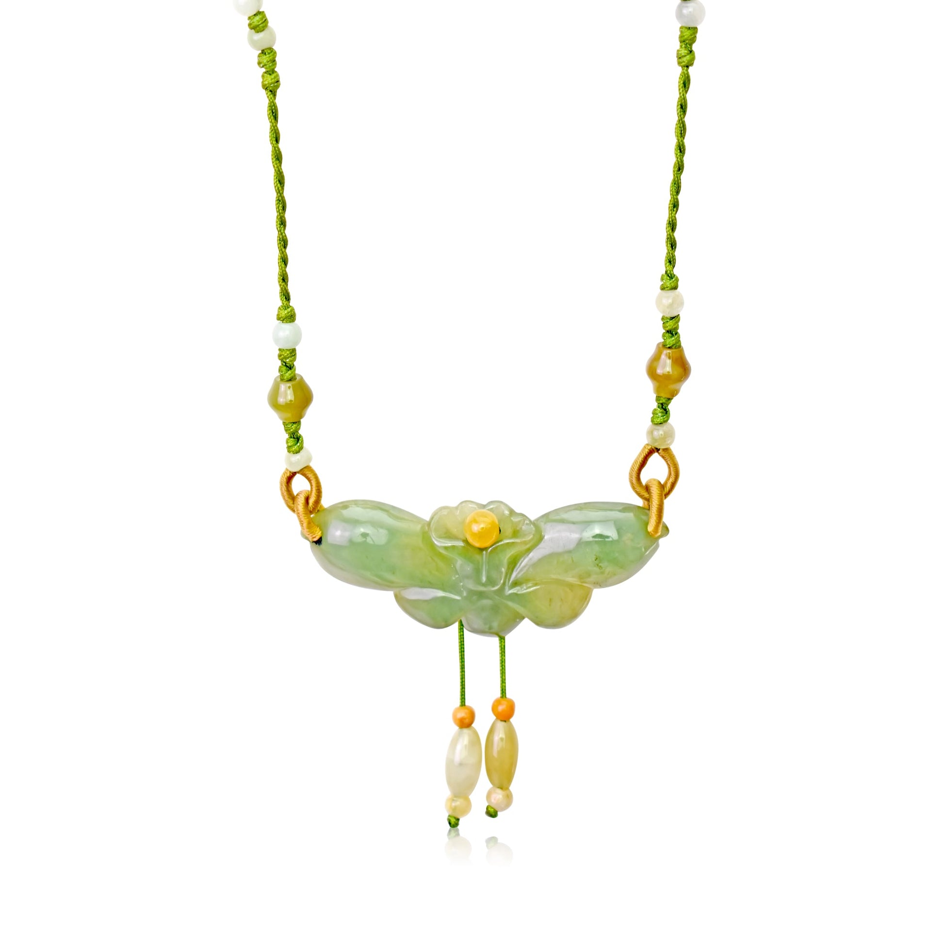 Orchid Butterfly Necklace Full Of Grace for Her Floral Orchid Pendant for Mother's Day 
