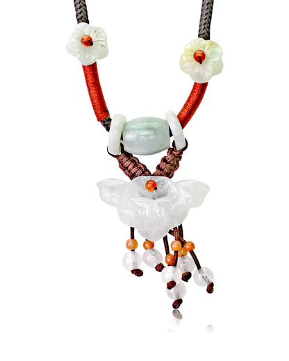 Orchid Butterfly Piece for Romantic Celebrations Orchid Pendant Perfect for Her Birthday Gift