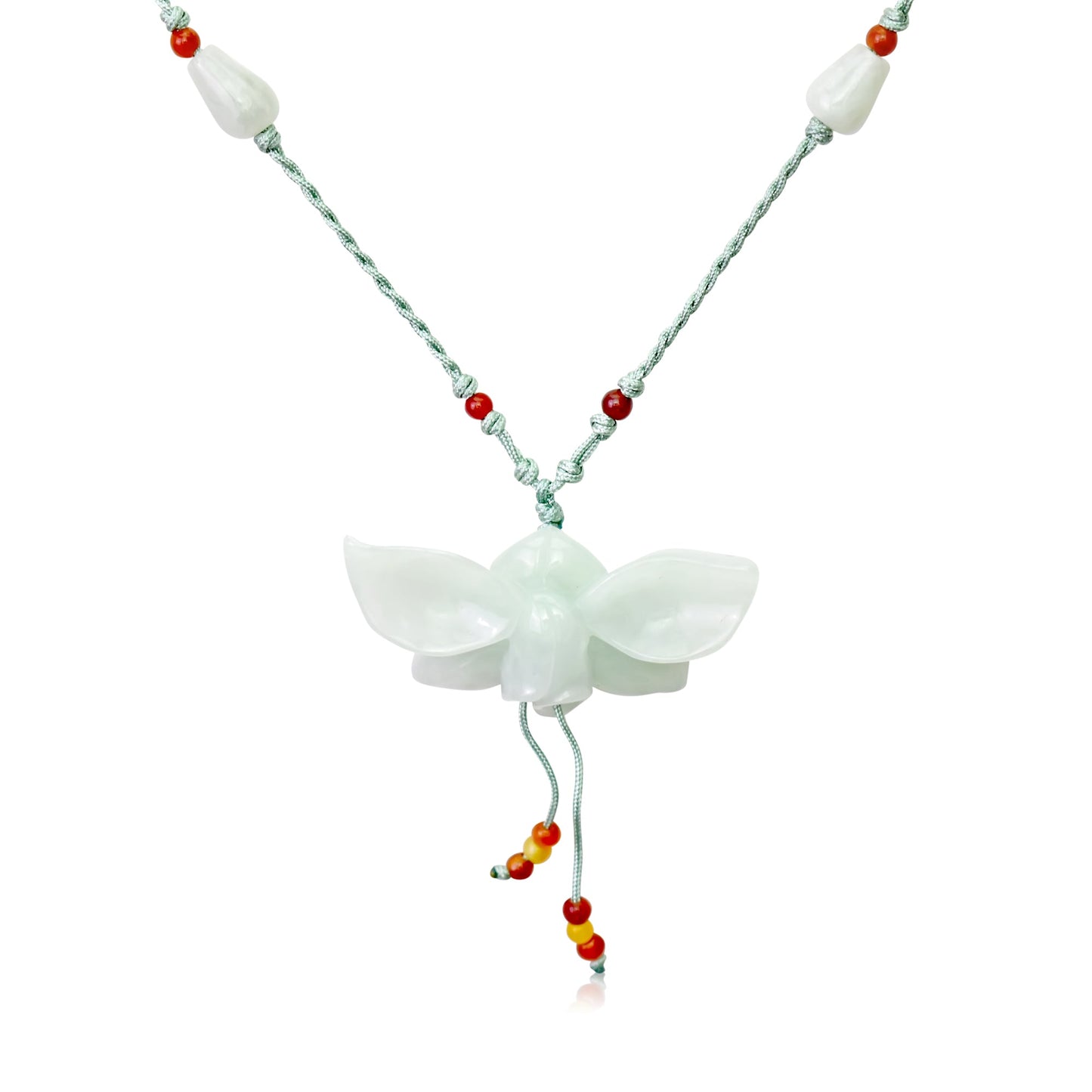Orchid butterfly necklace to celebrate her birthday in style Orchid pendant with floral charm for anniversary gifting