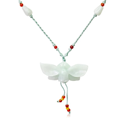 Orchid butterfly necklace to celebrate her birthday in style Orchid pendant with floral charm for anniversary gifting