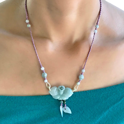 Orchid pendant for women who shine jade flower pendant for birthdays and heartfelt gifts
