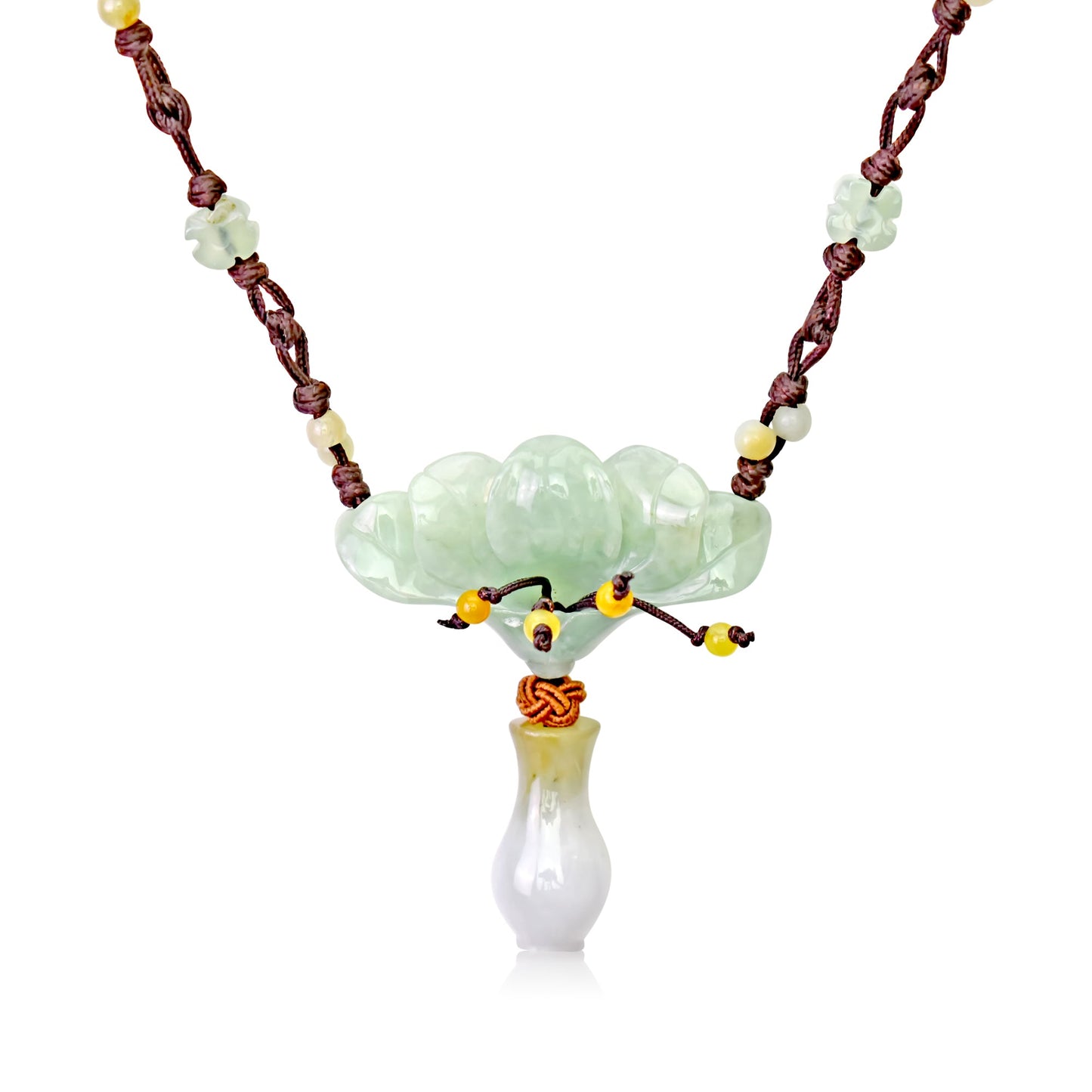 Peacock in Flowers and Jade Pendant  A Necklace for Women Who Love Nature-Inspired Jewelry