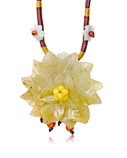 Personalised Necklace with Scabiosa an Elegant Holiday Gift Idea for Women and Friends