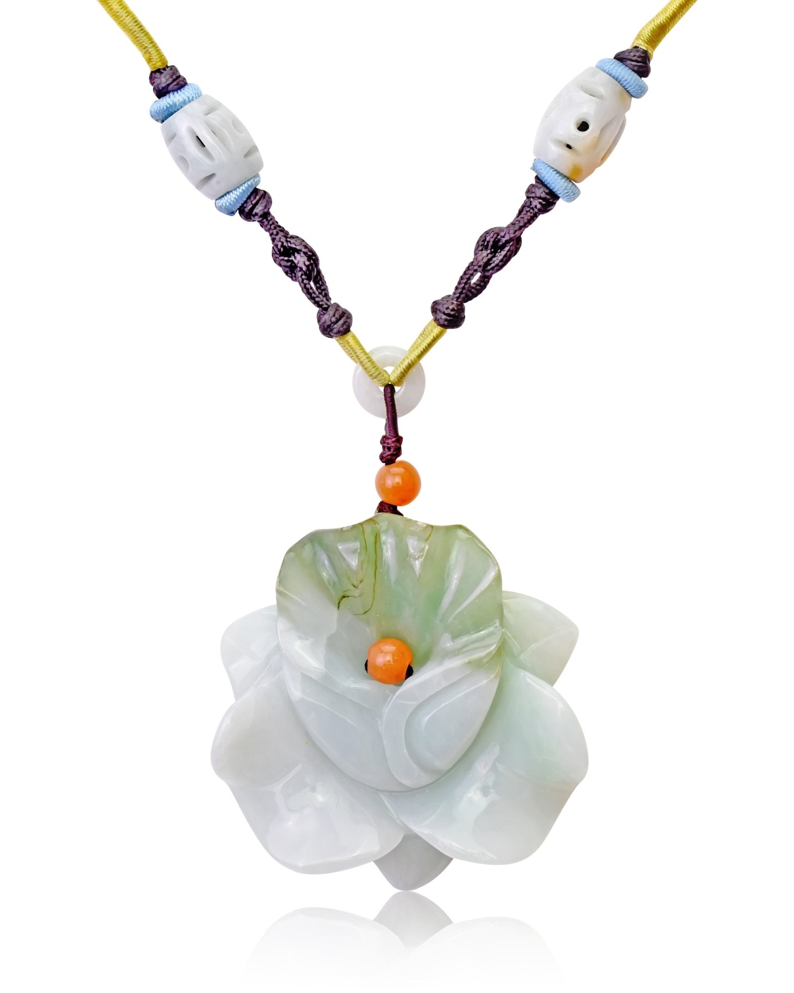 Personalized birth flower necklace for mom birthday celebration with orchid flower