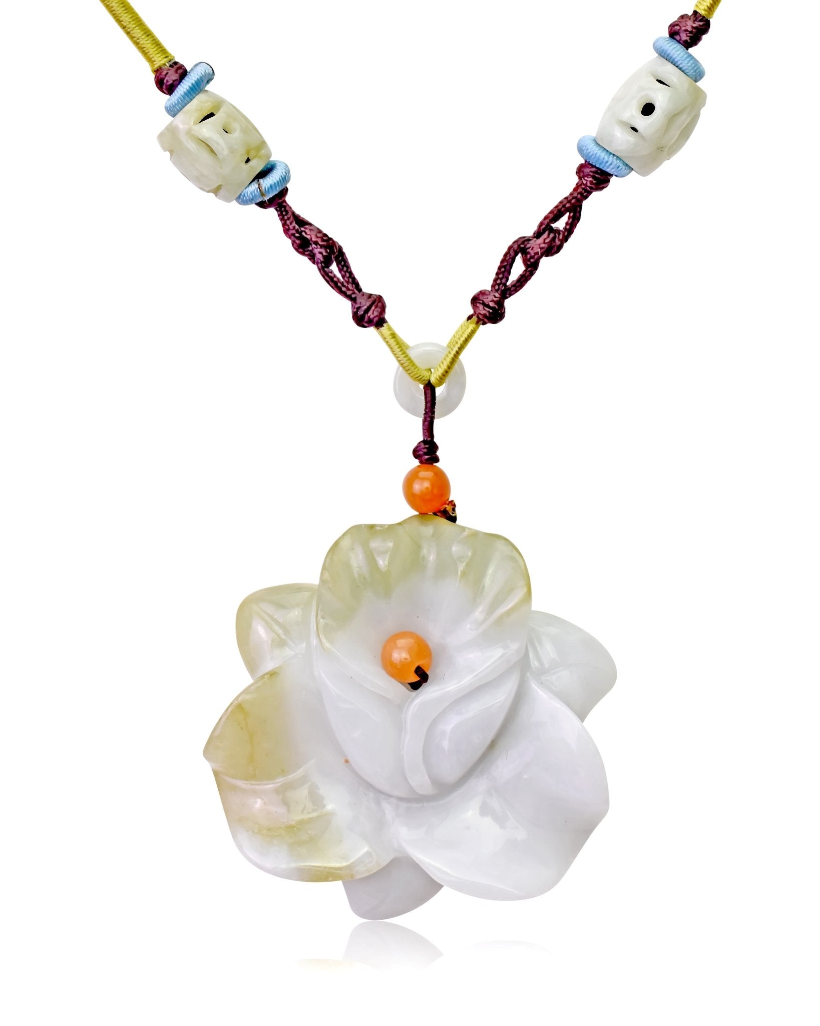 Personalized birth flower necklace for mom’s special celebration with orchid flower