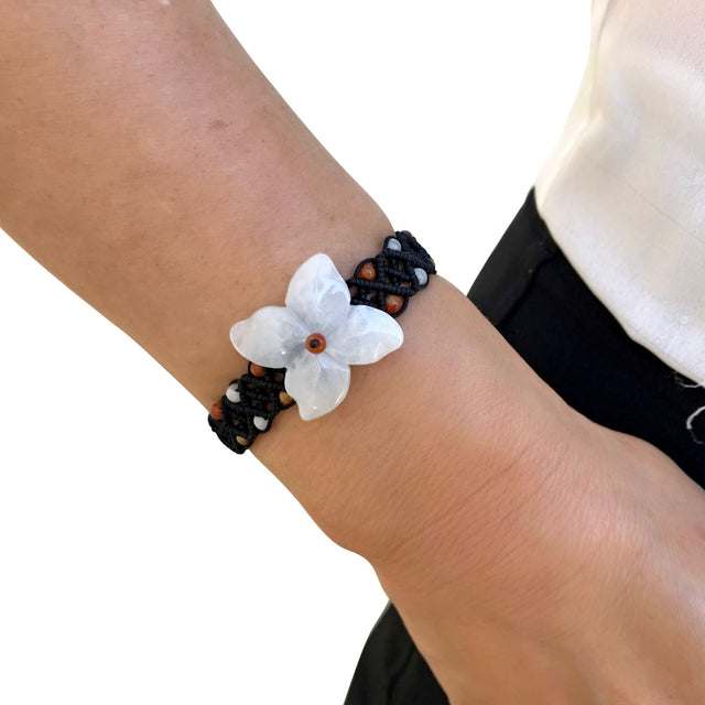 Peruvian Lily a Floral Bracelet Thoughtful Birthday Gift for Women 
Symbolizing love, renewal, and balance