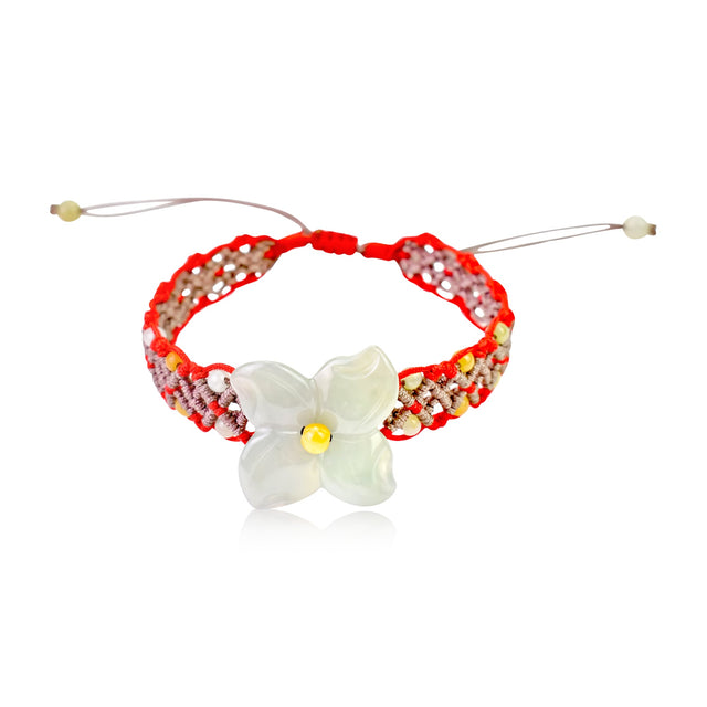 Peruvian Lily a Floral Bracelet with Peruvian Flower Jade Gift for Mother’s Day or Birthday Celebrations