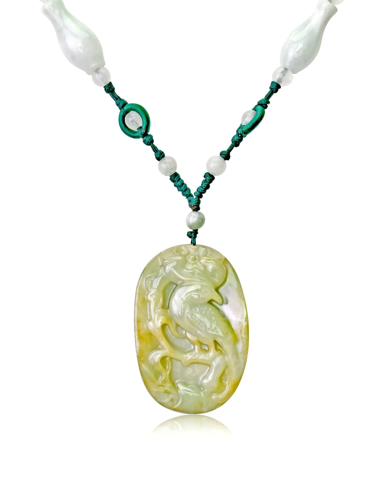 Phoenix Bird Pendant Jade Amulet Phoenix Necklace a Phoenix Necklace Pendant