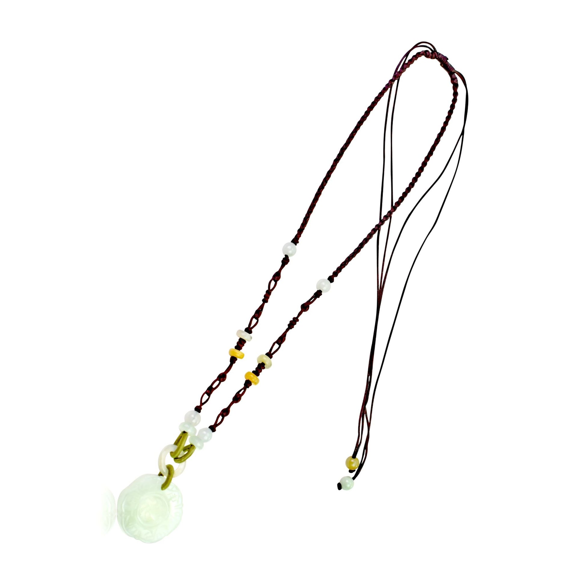 Plum blossom flower design an anniversary-ready small jade pendant for women, made for love, luck, and longevity