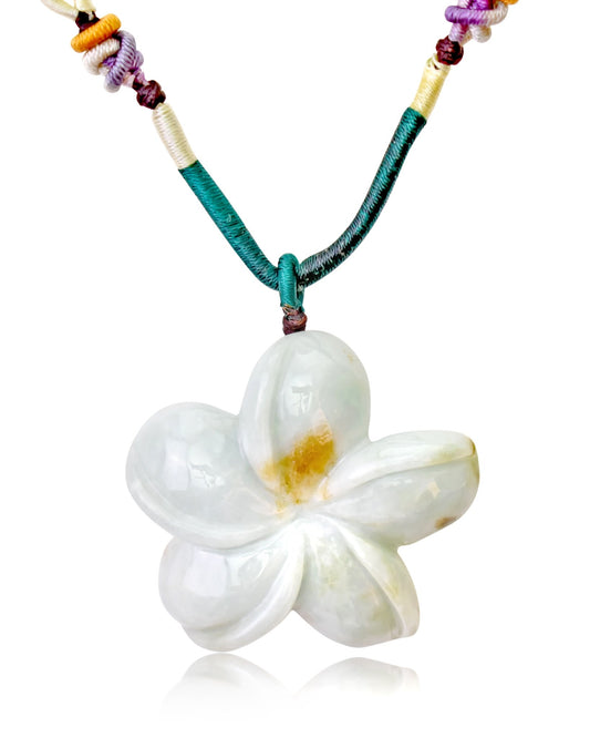 Plumeria Flower Tropical-Inspired Gift Floral Hawaiian Necklace for Friends or Loved Ones a Mother’s Day Gift 