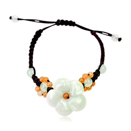 Primrose Flower a White Flower Bracelet for Women Evening Primrose Flower Valentine’s Day Gift 