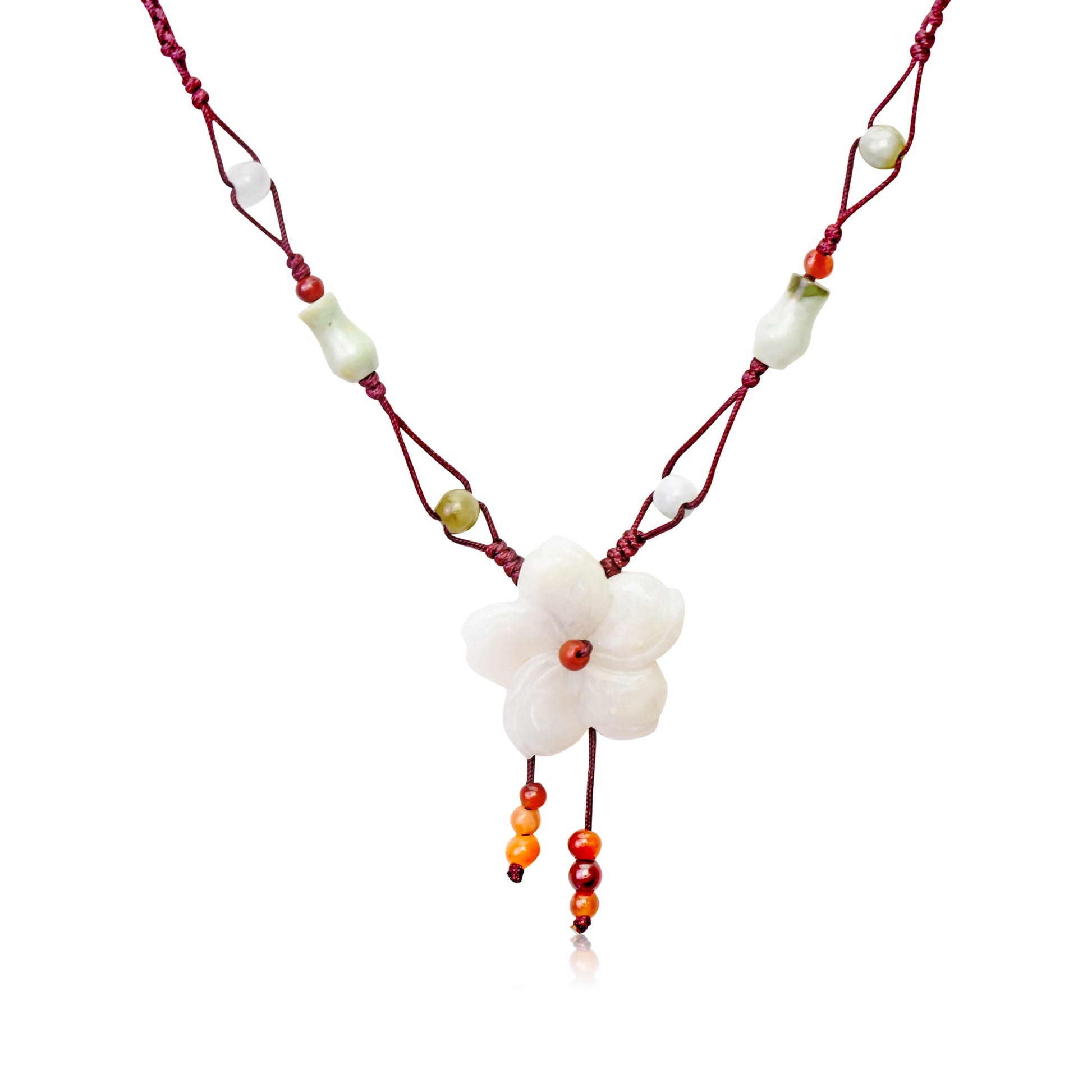 Rocky Mountain Columbine Flower a Pendant with Green Gem Perfect for Anniversary or Valentine’s Day Gift