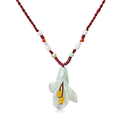 Romantic calla lily pendant a statement necklace floral a gift of love, faith, and protection for women Valentine's Day Gift