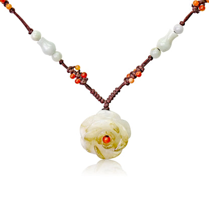 Romantic pendant rose floral flower jewellery for an unforgettable engagement surprise