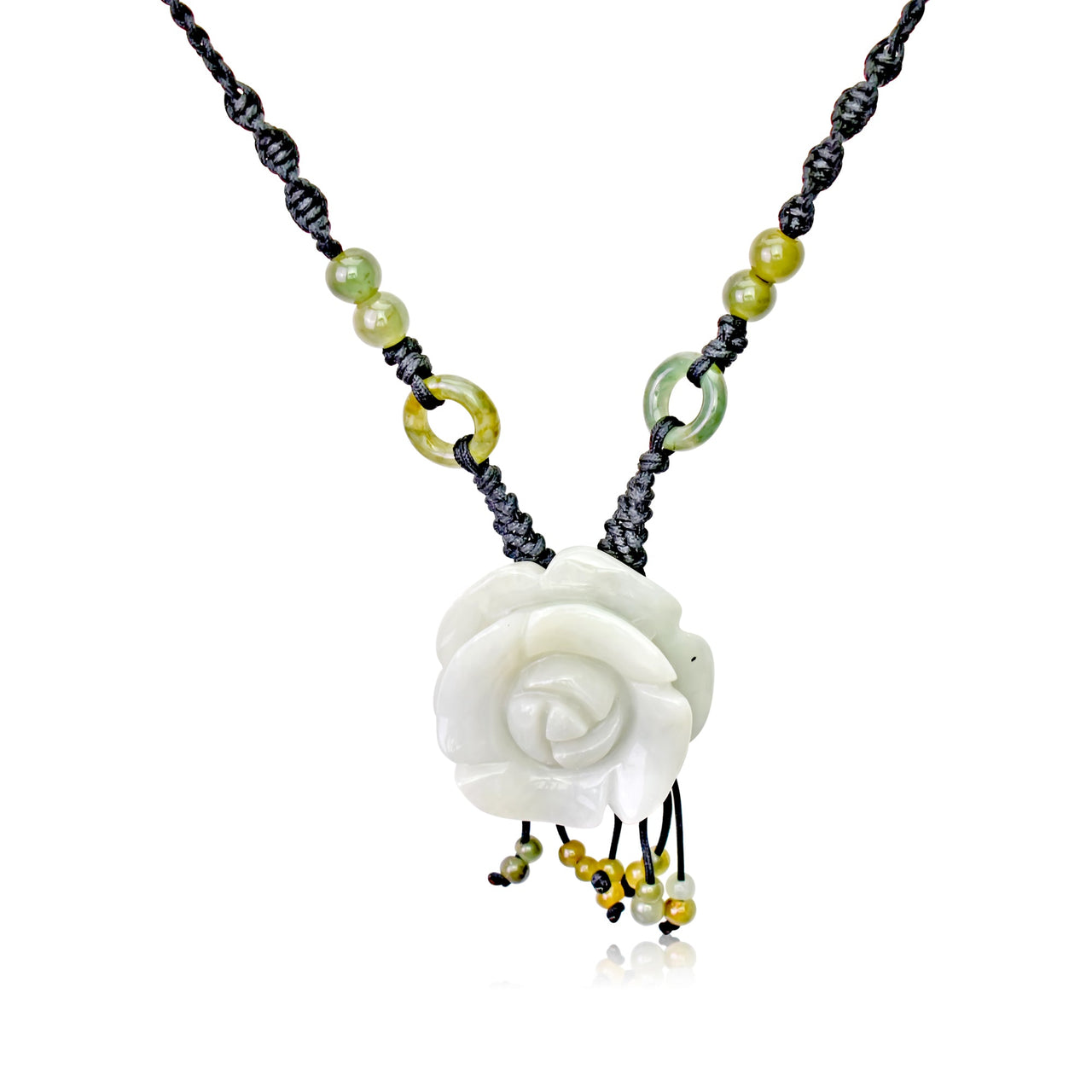 Rose Charm Necklace Pendant Flower for Her Women’s Flower Necklace for Engagements, Anniversaries, or Birthdays