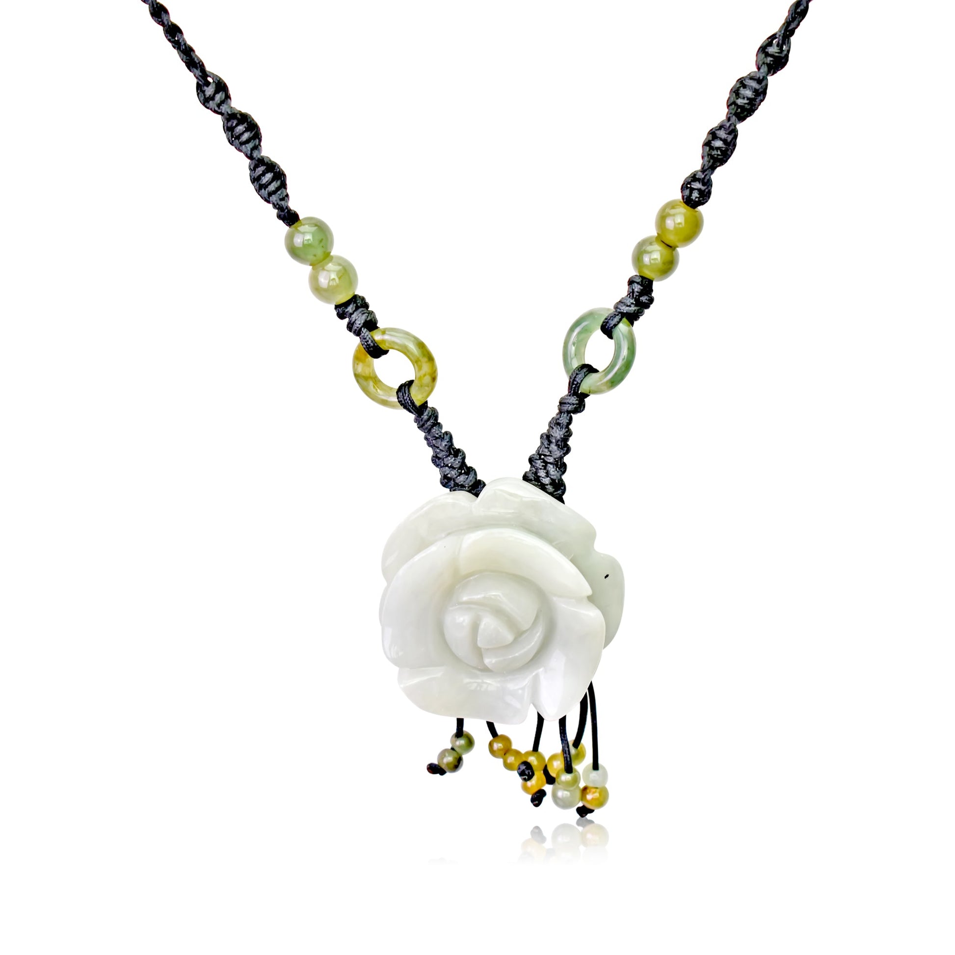 Rose Charm Necklace Pendant Flower for Her Women’s Flower Necklace for Engagements, Anniversaries, or Birthdays