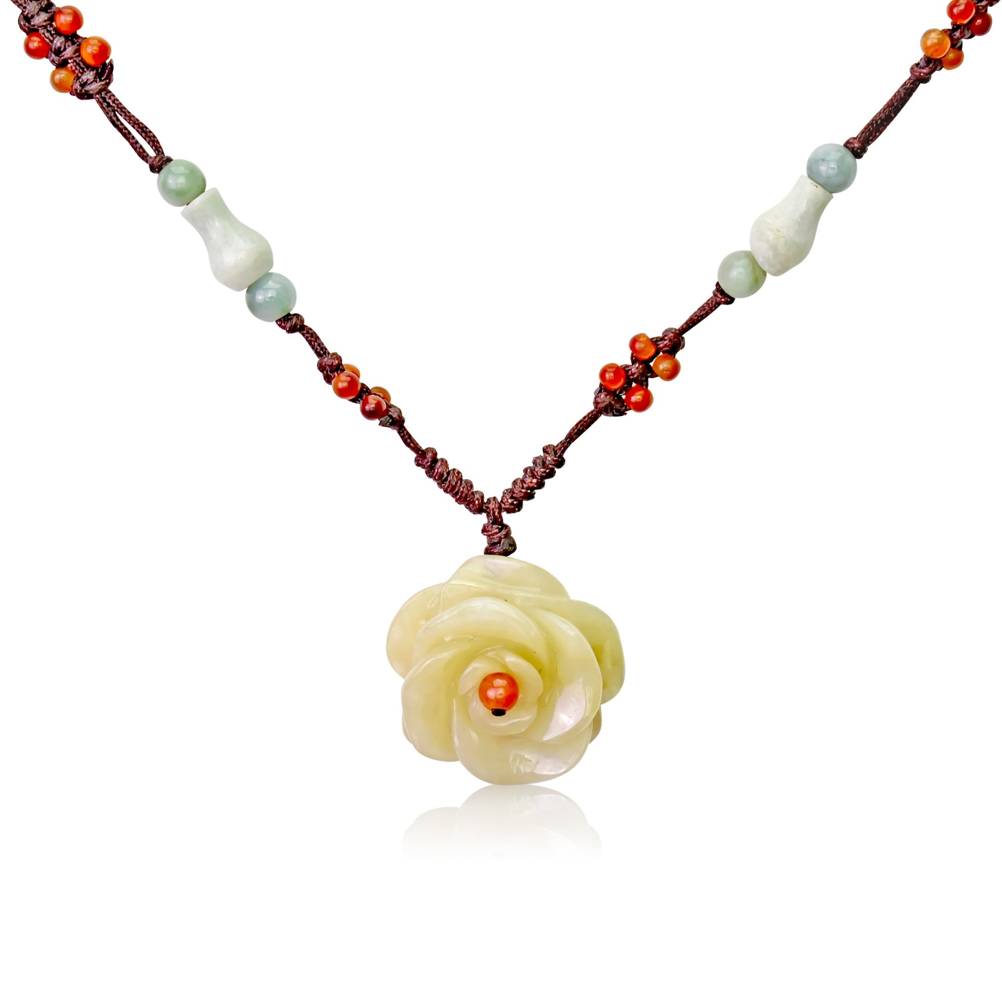 Rose Flower Necklace for Women Romantic Pendant Rose For Her 