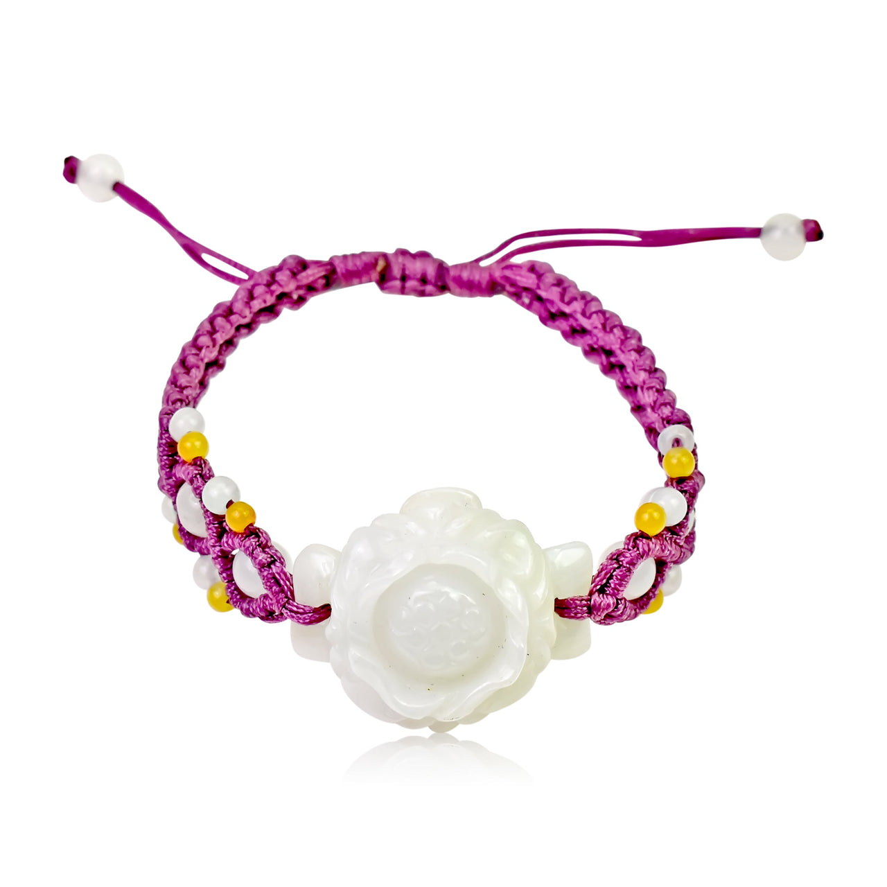Rose flower beautifully paired with jade for women’s gifts

