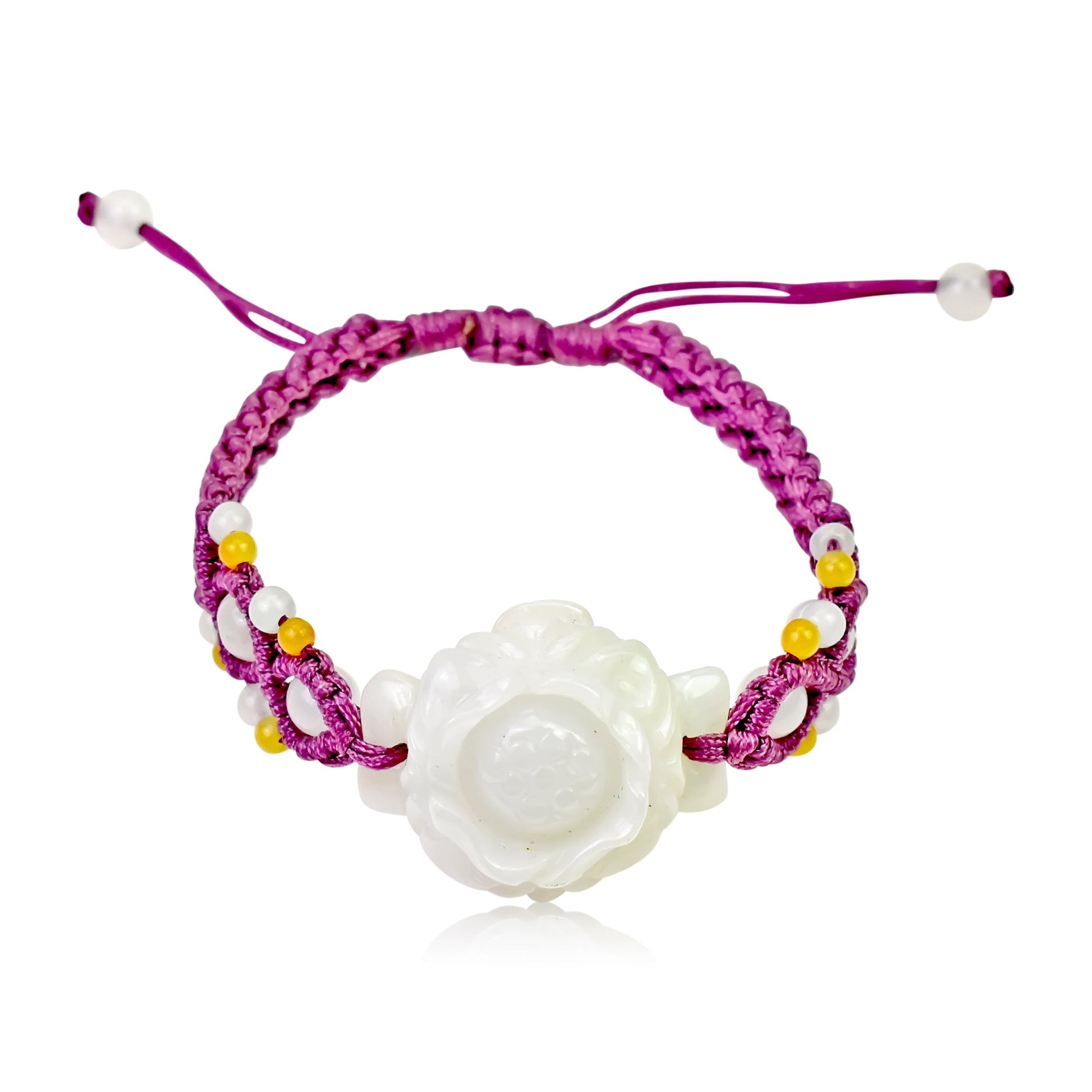 Rose flower beautifully paired with jade for women’s gifts

