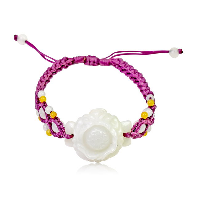 Rose flower beautifully paired with jade for women’s gifts

