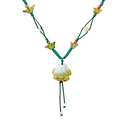Rose pendant that says “forever” for engagements and beyond