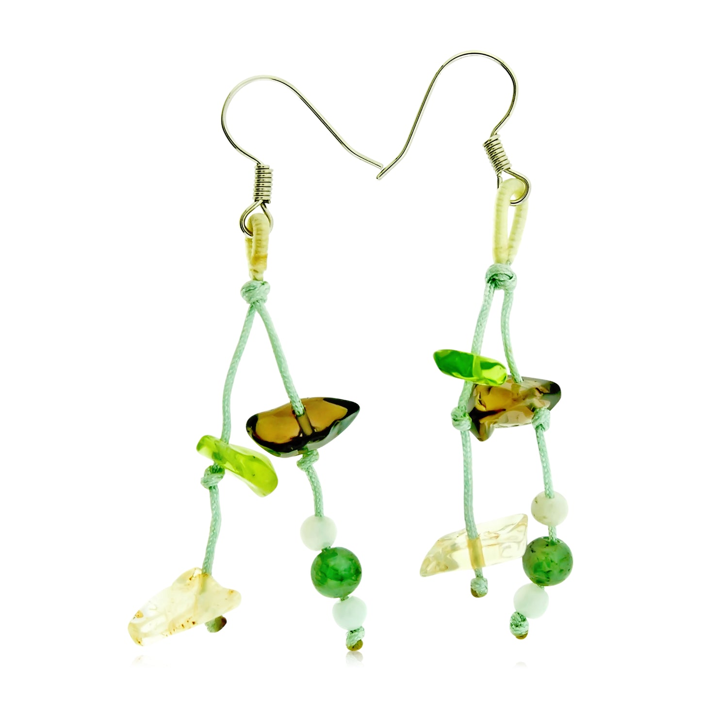 Boost your Spirit with Radiant Onyx, Citrine, Peridot Gemstone Earrings