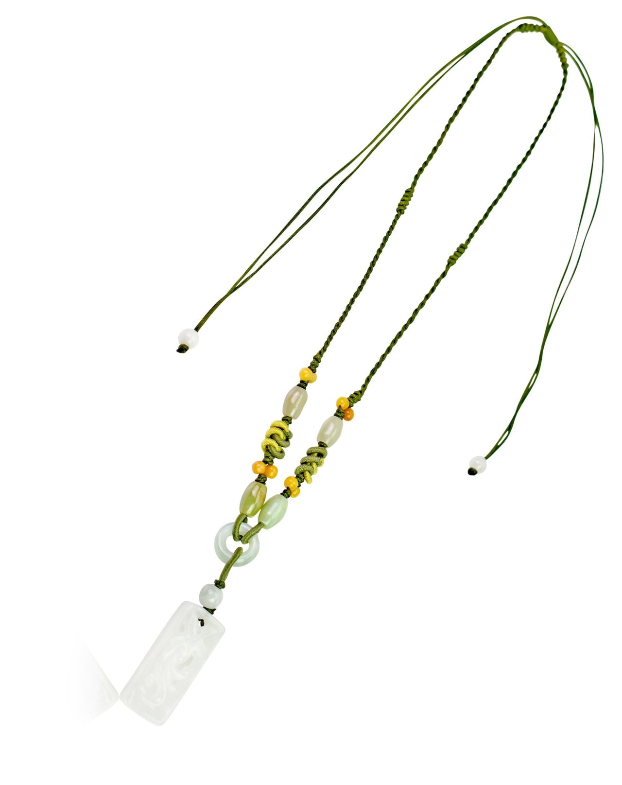 Sakura flower necklace for women  artisan-crafted jade necklace women  with calming energy