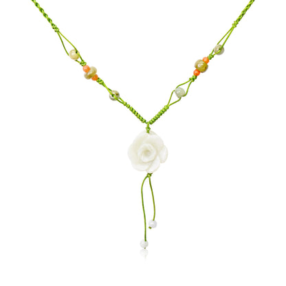 Scarlet Begonias Flower for Wife Begonia Real Flower Necklace for Women 