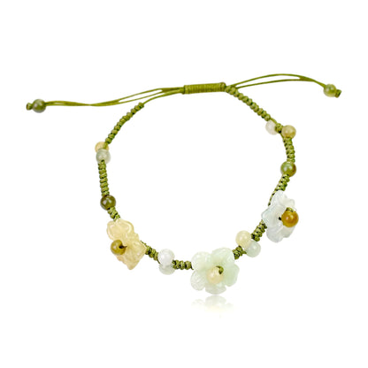 Ladies Bracelet a Scarlet Pimpernel Wildflower a Bracelets for Women Uplifting Birthday Gift Bringing Long Life and Serenity