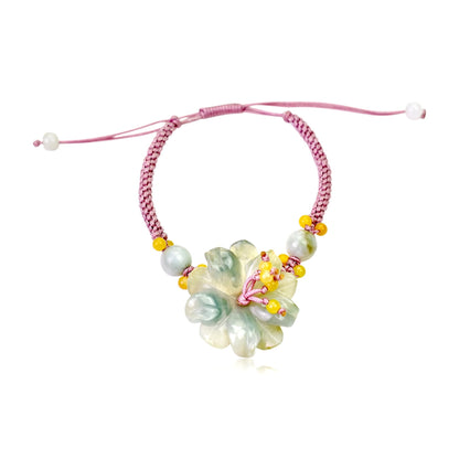 Simple bracelet with anemone for women a thoughtful handmade gift for Valentine’s Day