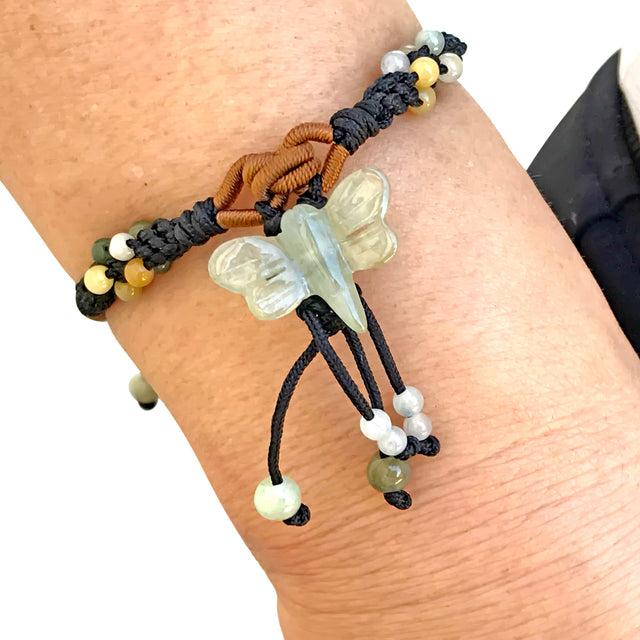 Spiritual Dragonfly Bracelet with Real Jade Heartfelt Gift for Women Friends on Special Occasions