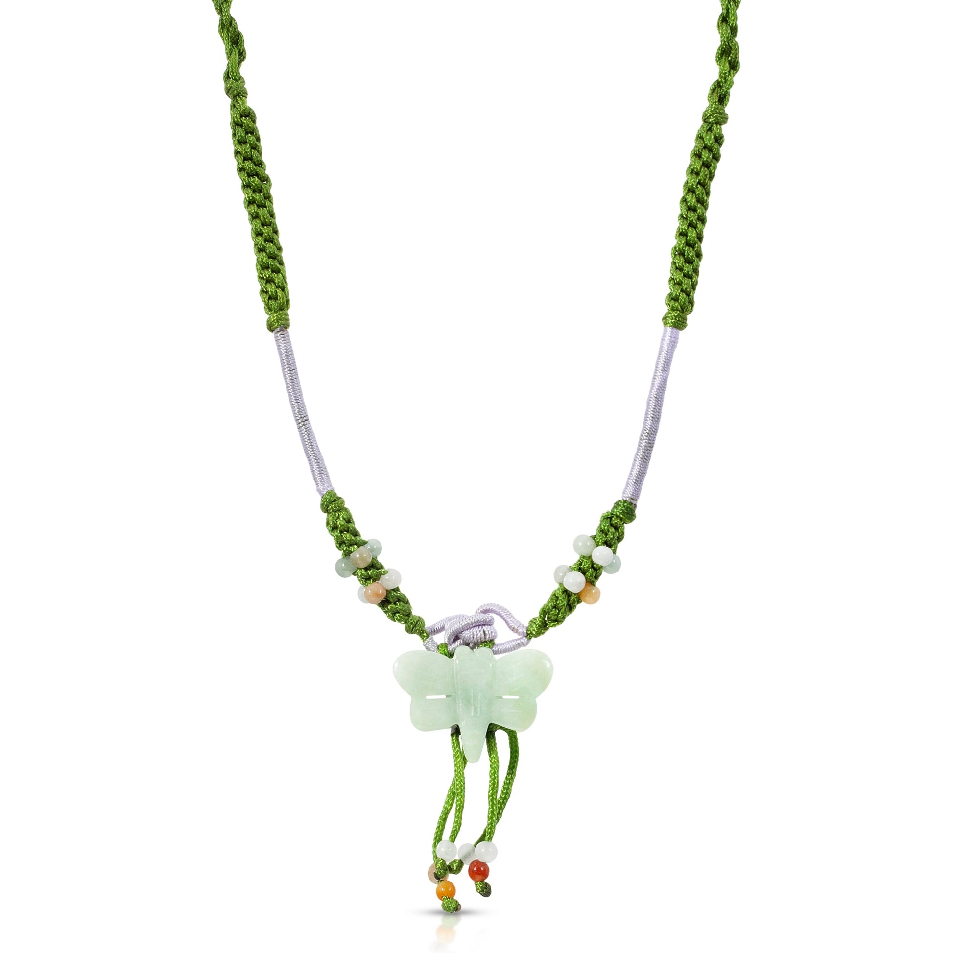 Spiritual Dragonfly Necklace with Real Jade Heartfelt Gift for Women Anniversary 