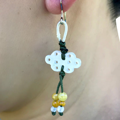 Spiritual Jade Earrings with Infinity Charm Jewelry for Women, Holidays, Anniversaries, or Mother's Day Gifts