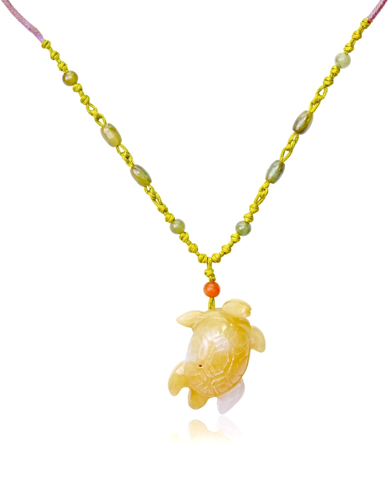 Spiritual Jade Turtle Necklace Unisex Turtle Pendant for Holidays or Anniversary Gift