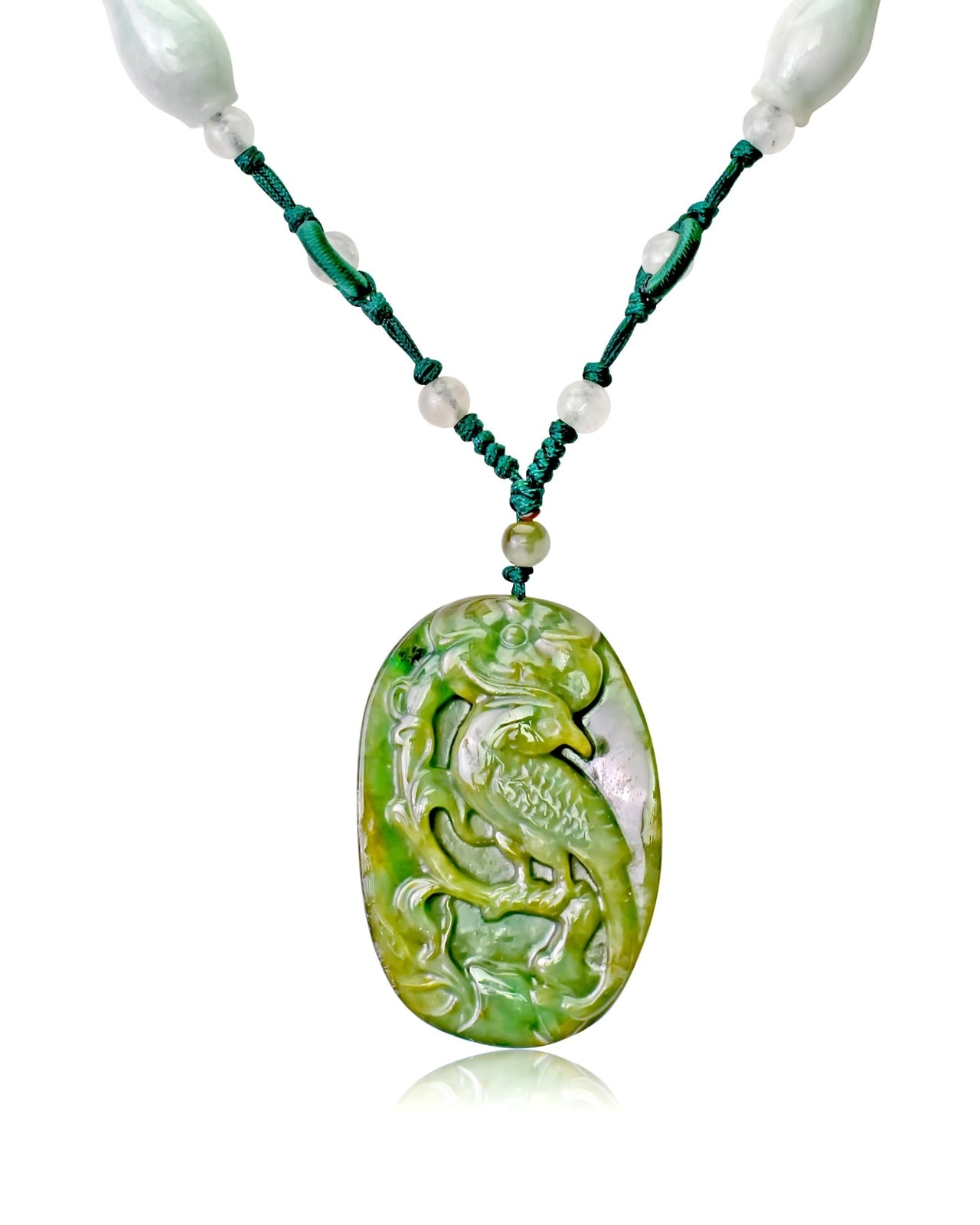 Spiritual Phoenix Necklace for Women or Men Jade Pendant Symbolizing Renewal, Ideal for Valentine’s or Birthdays