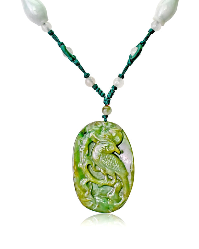 Spiritual Phoenix Necklace for Women or Men Jade Pendant Symbolizing Renewal, Ideal for Valentine’s or Birthdays
