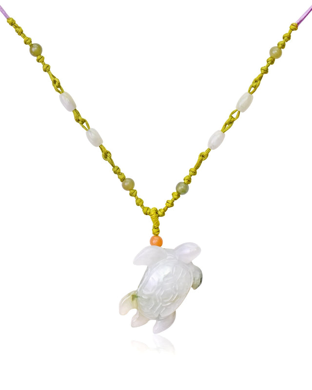 Spiritual Turtle Necklace in Jade Women’s Turtle Necklace for Mother’s Day, Holidays, or Valentine’s Day