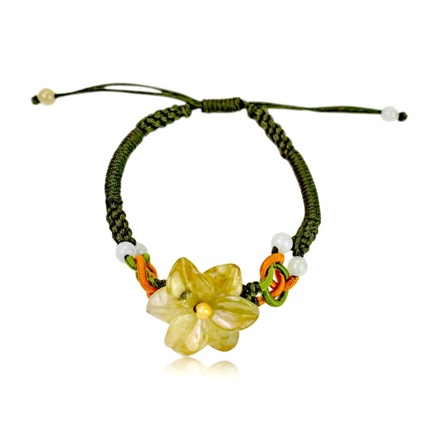 Star Lily Flower Jade Bracelet Flower Shaped Bracelet for Women for Mother’s Day Gifts Soft in design, powerful in meaning—just like jade and lilies
